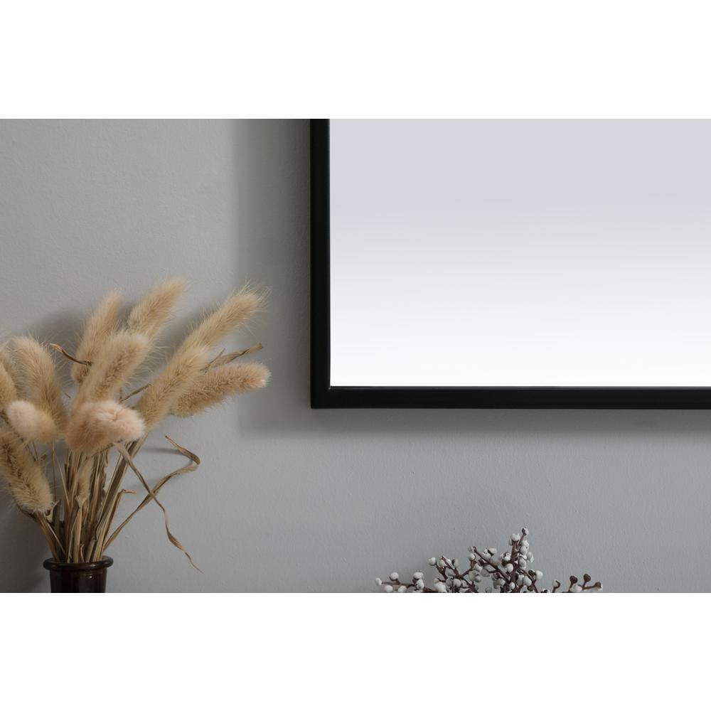Metal Frame Arch Mirror 27x36 Inch in Black. Picture 5