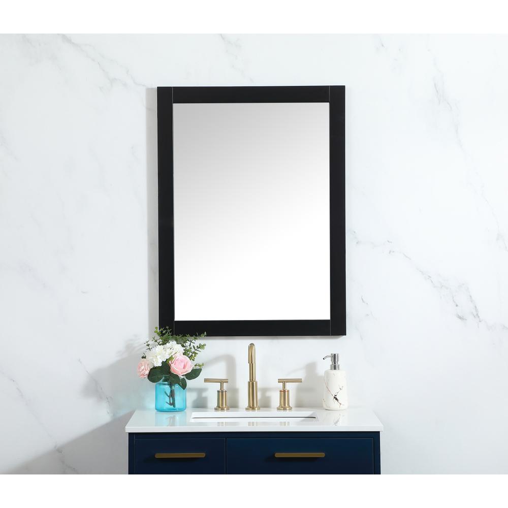 Aqua vanity mirror 24x32 inch in black. Picture 9