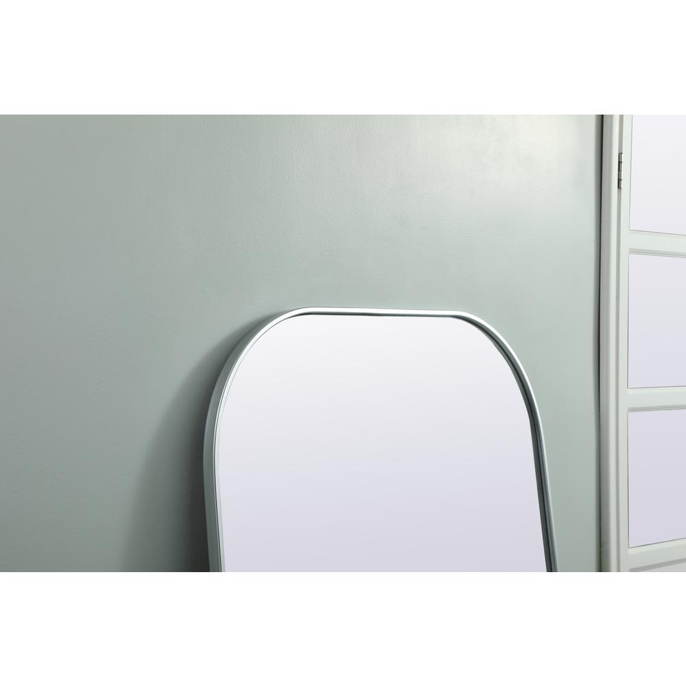 Metal Frame Arch Full Length Mirror 35x72 Inch in Silver. Picture 5