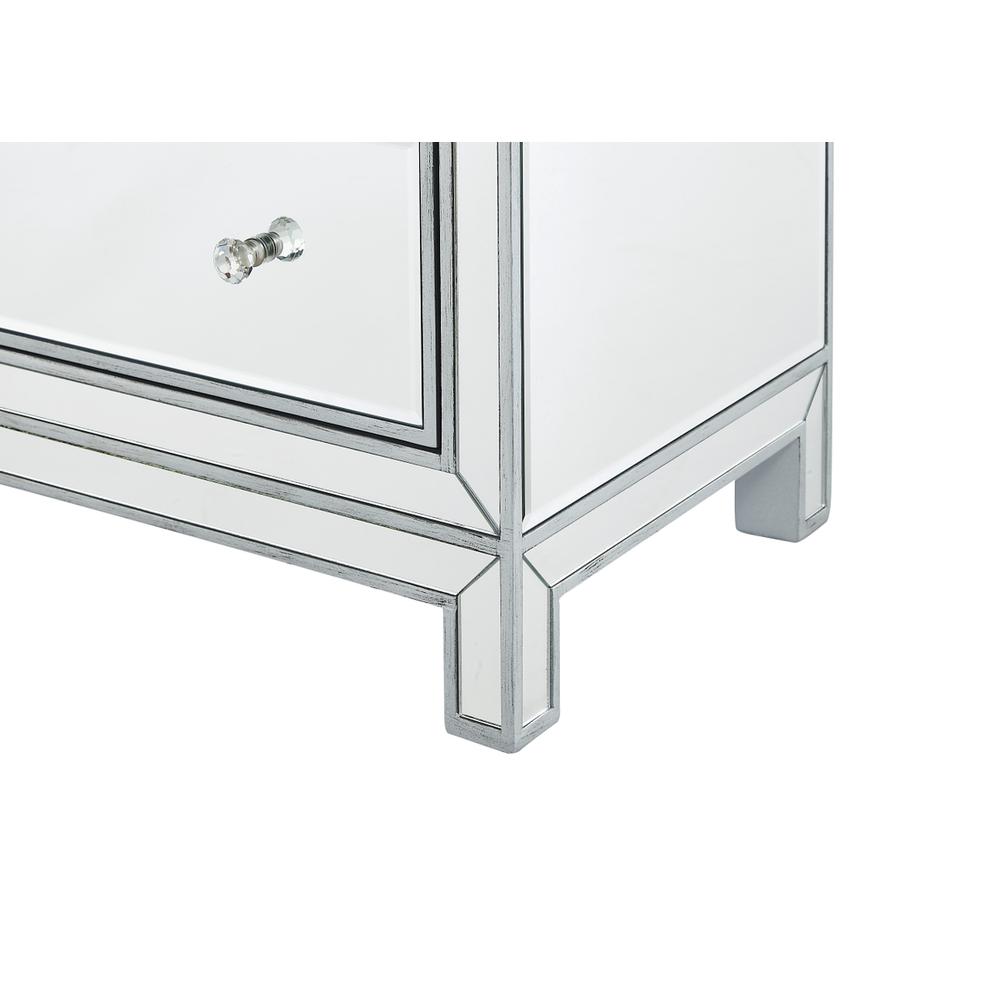 Chest 3 drawers 40in. W x 16in. D x 32in. H in antique silver paint. Picture 6