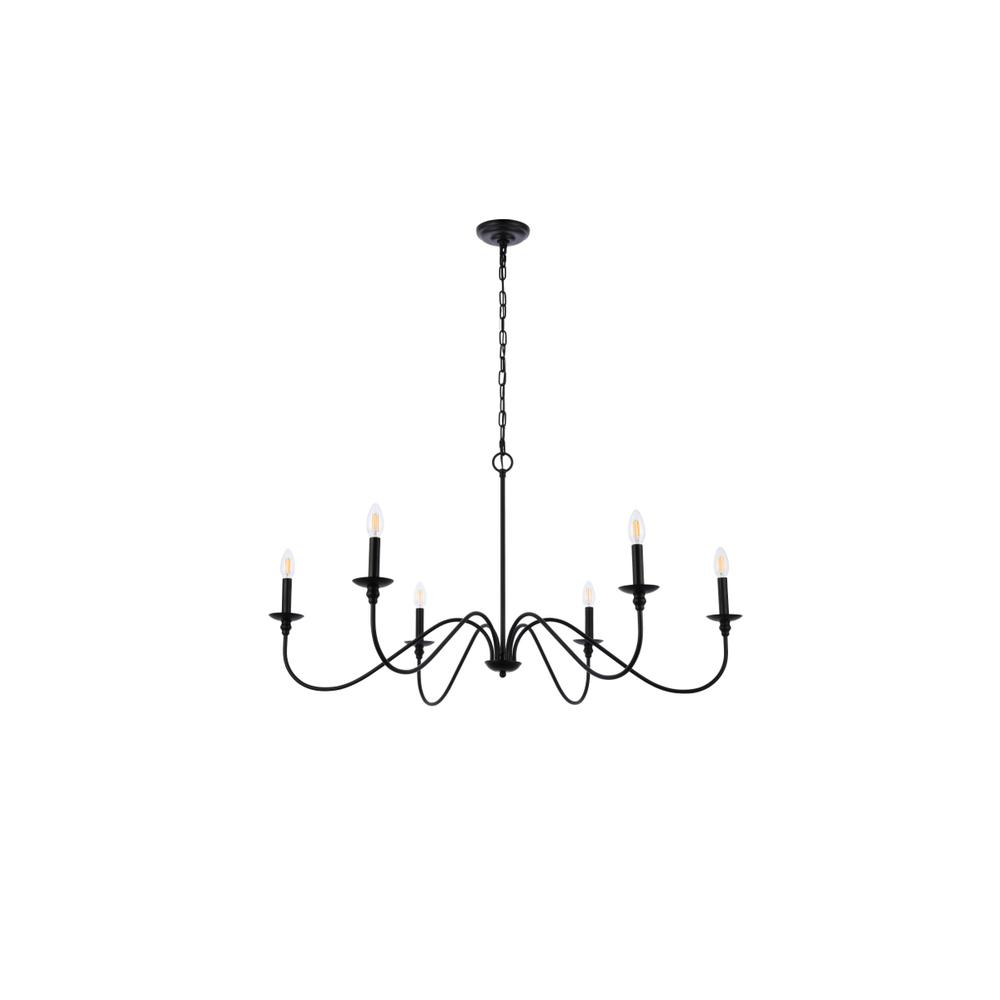 Rohan 42 inch chandelier in matte black. Picture 6