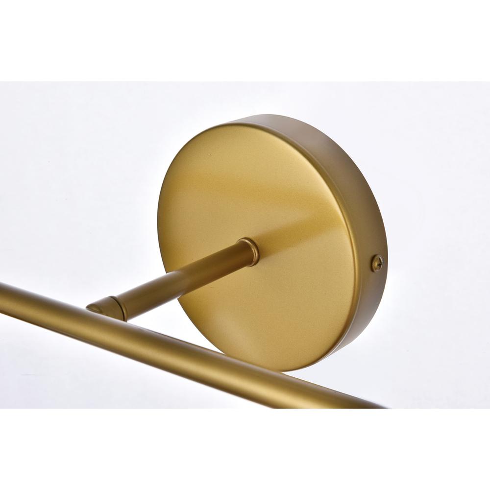 Hanson 2 lights bath sconce in brass with clear shade. Picture 4