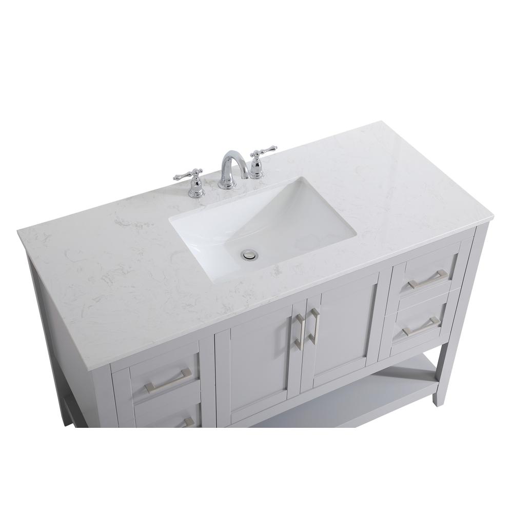 48 inch Single Bathroom Vanity in Grey. Picture 10