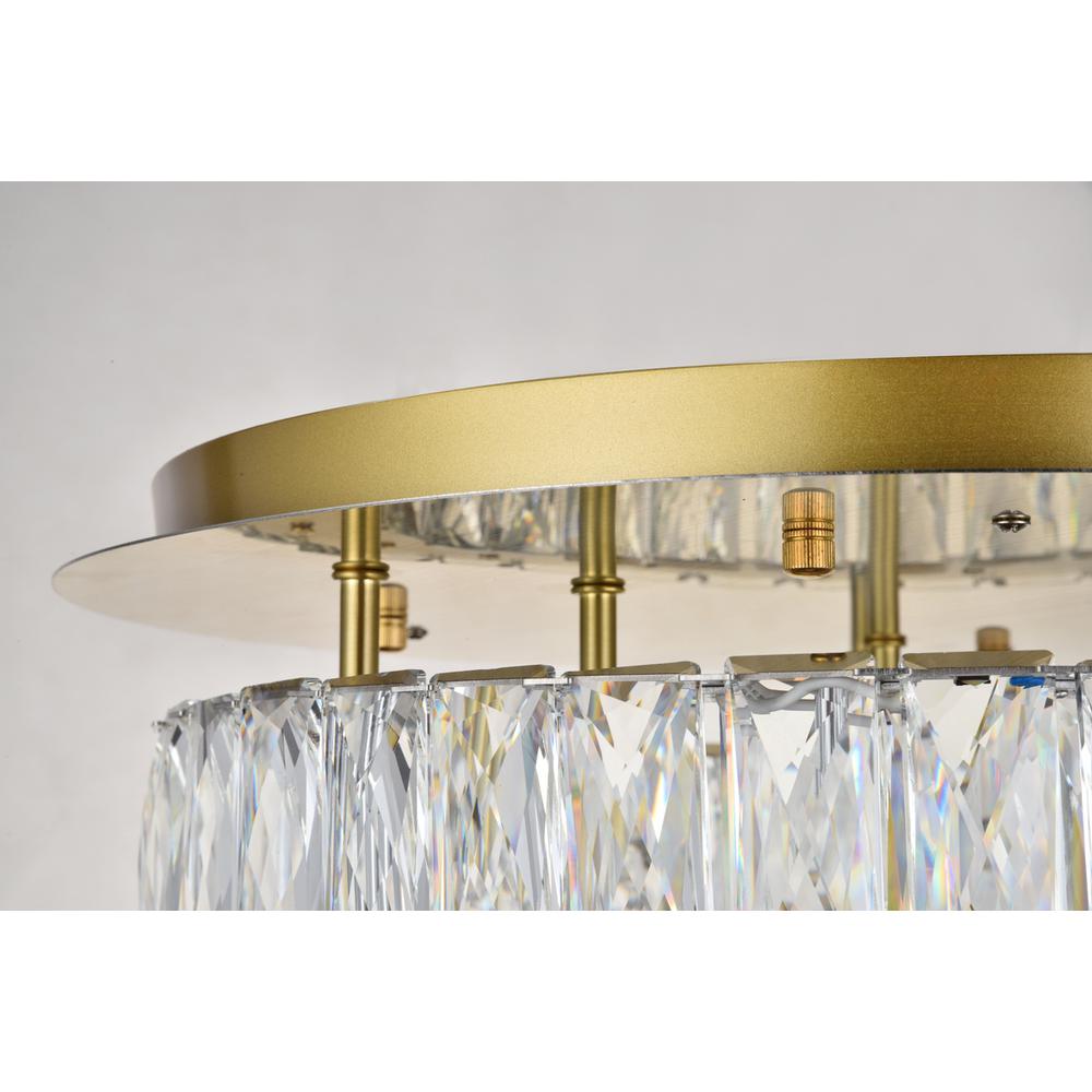 Monroe LED light gold Flush Mount Clear Royal Cut Crystal. Picture 5