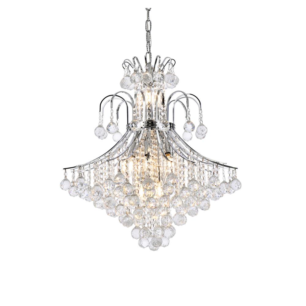 Toureg 15 light Chrome Chandelier Clear Royal Cut Crystal. Picture 2