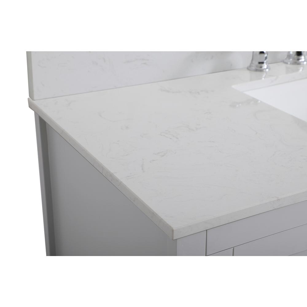 48 inch Single Bathroom Vanity in Grey with Backsplash. Picture 12