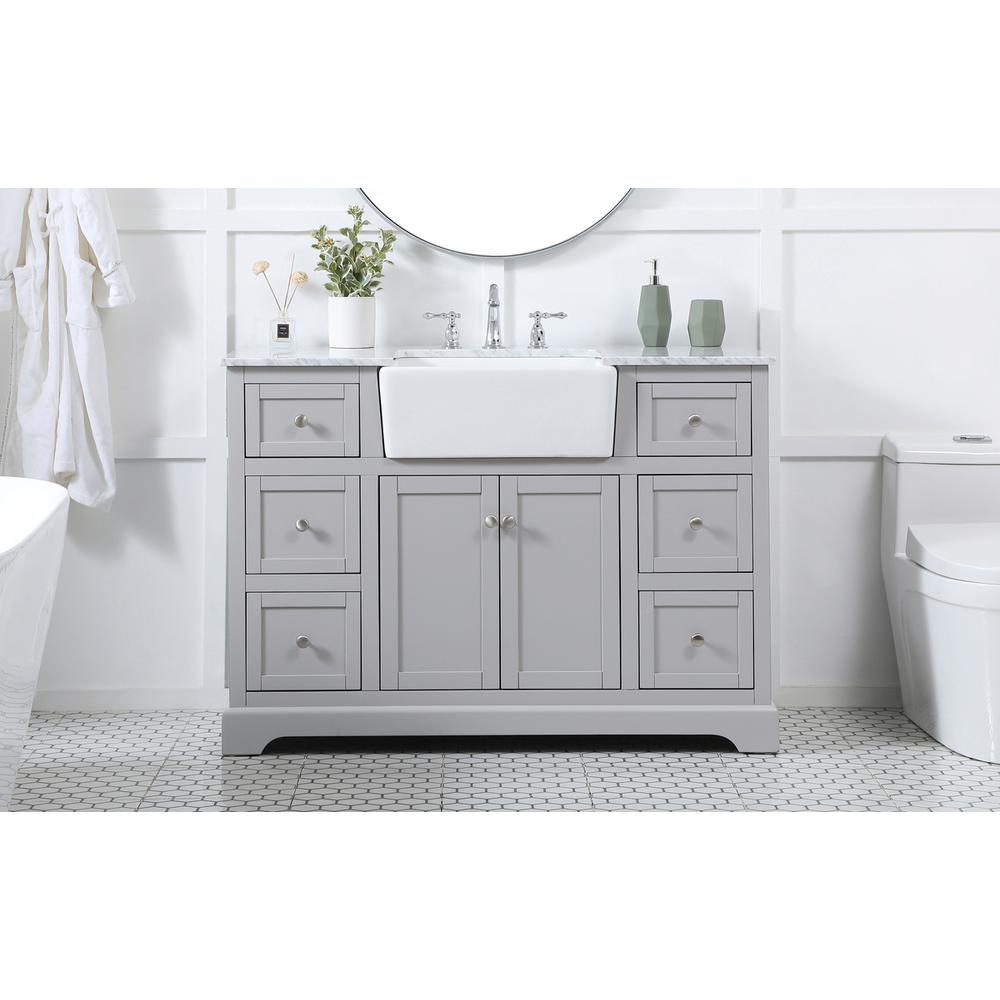 48 inch Single bathroom vanity in grey. Picture 14