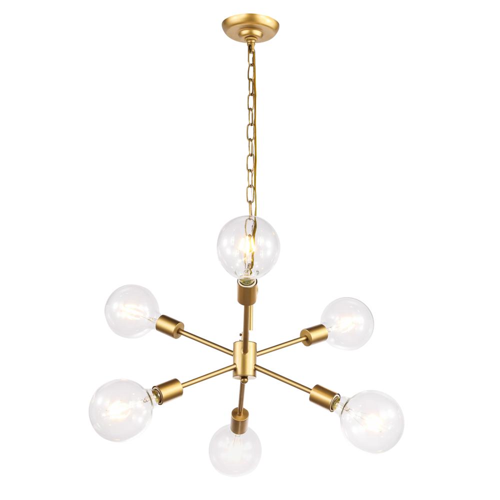 Nolan  6 light Brass pendant. Picture 3