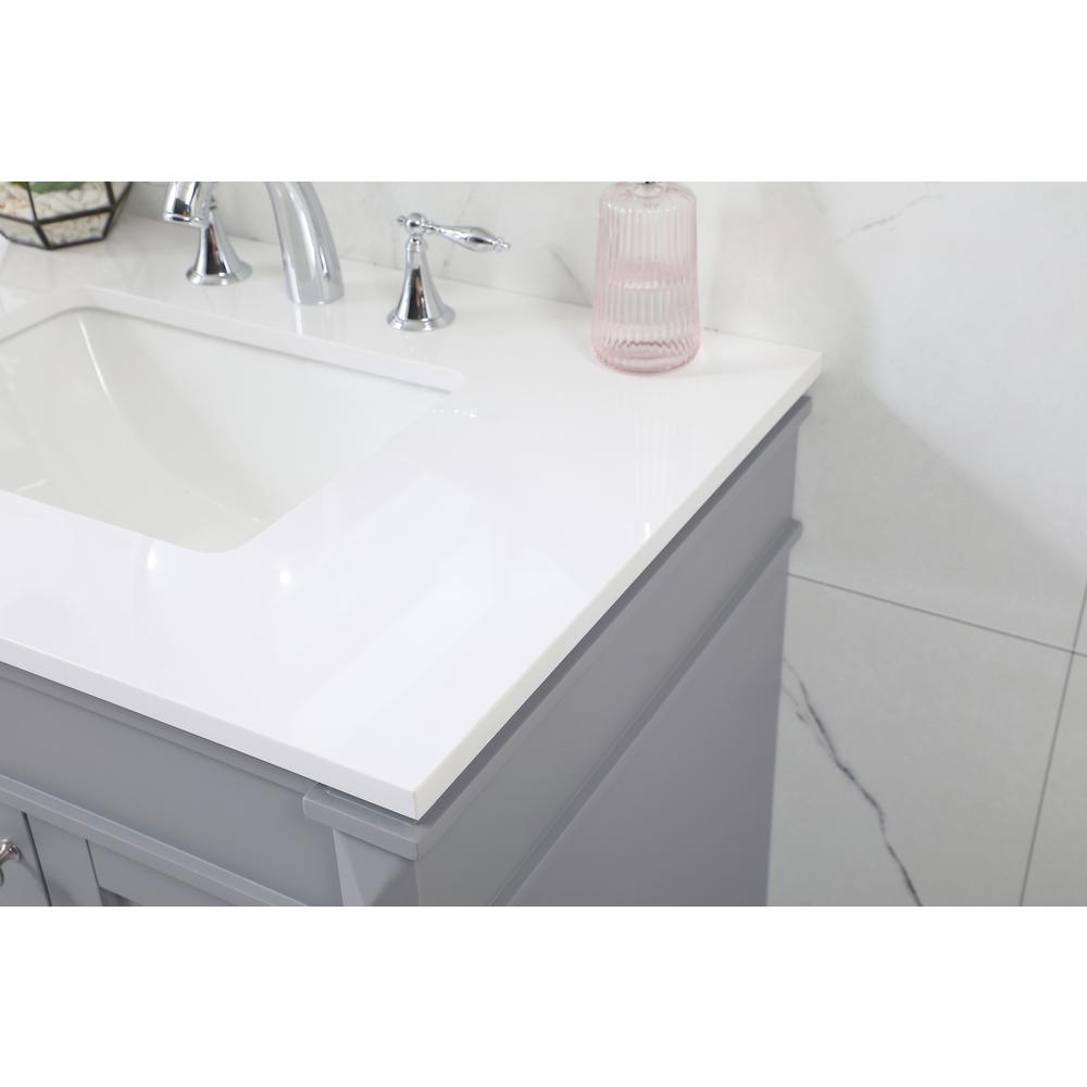 32 inch Single bathroom vanity in grey. Picture 5