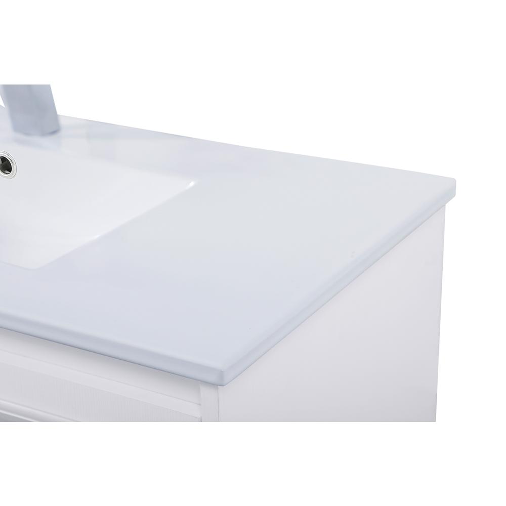 40 inch  Single Bathroom Floating Vanity in White. Picture 10