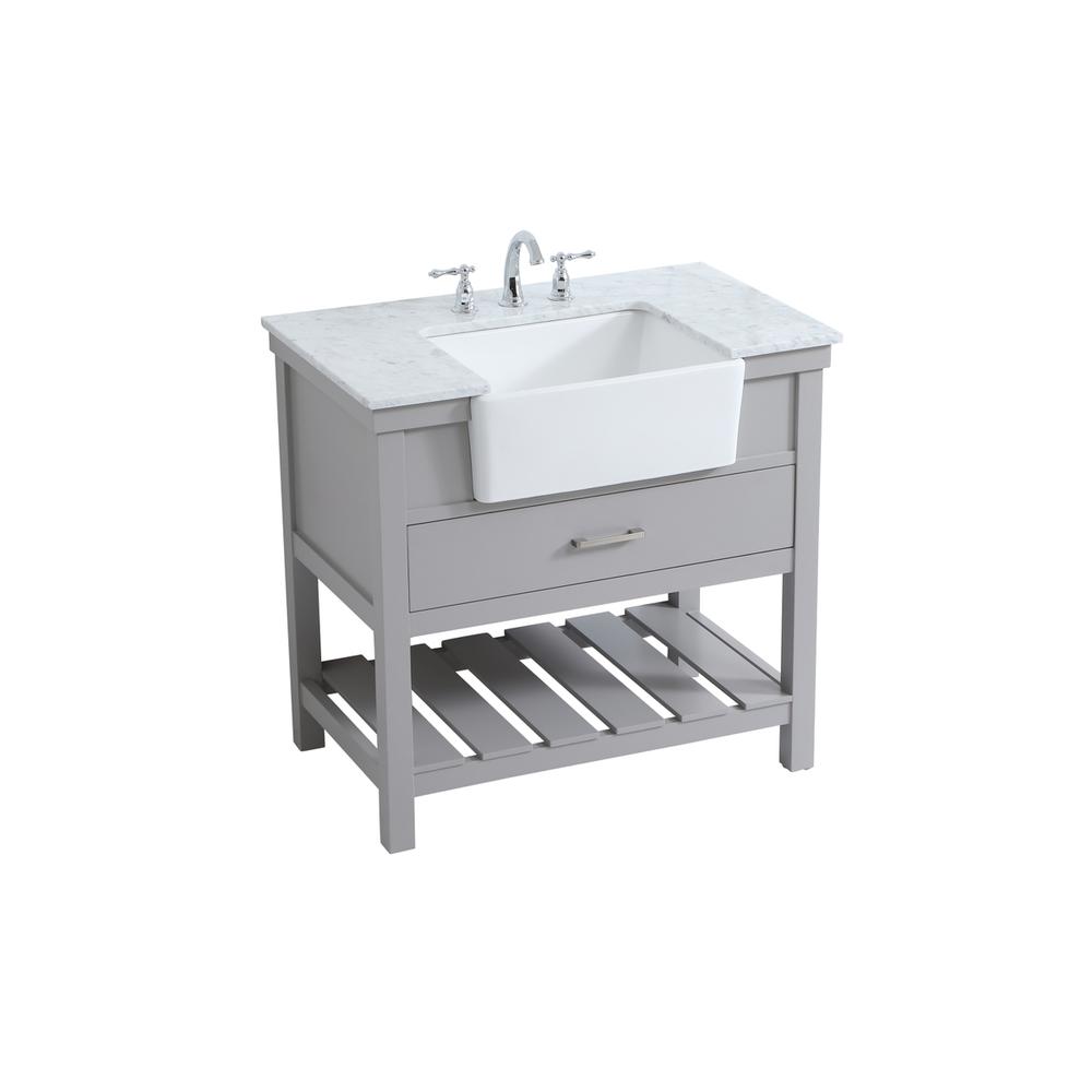 36 inch Single bathroom vanity in grey. Picture 8
