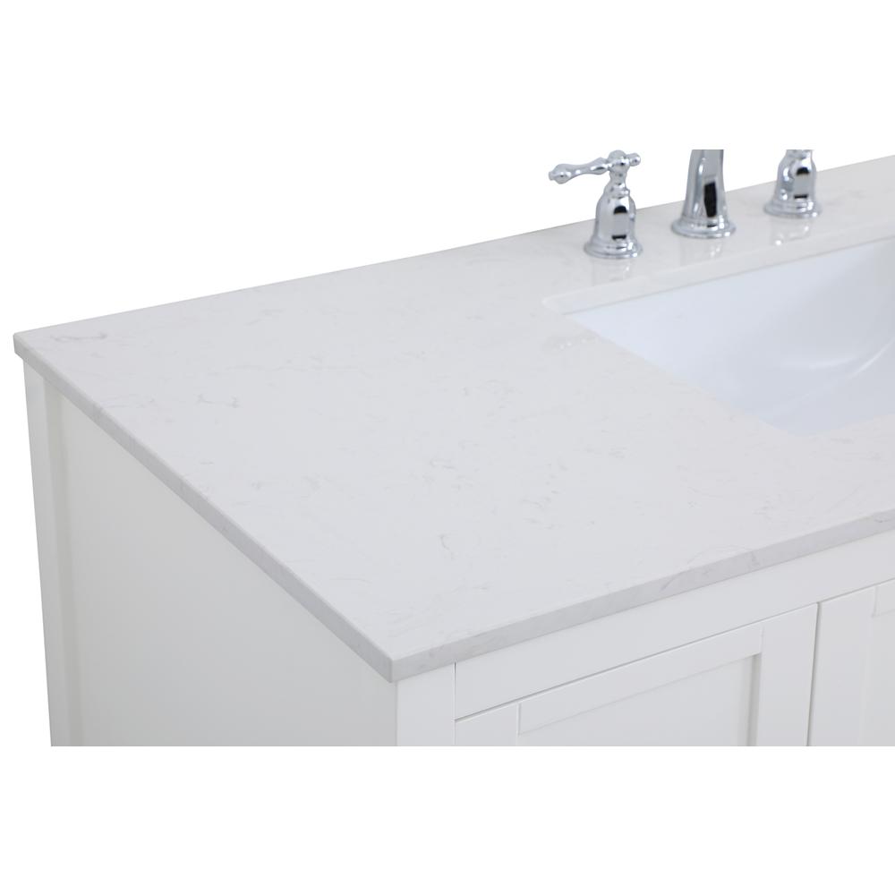 48 inch Single Bathroom Vanity in White. Picture 10