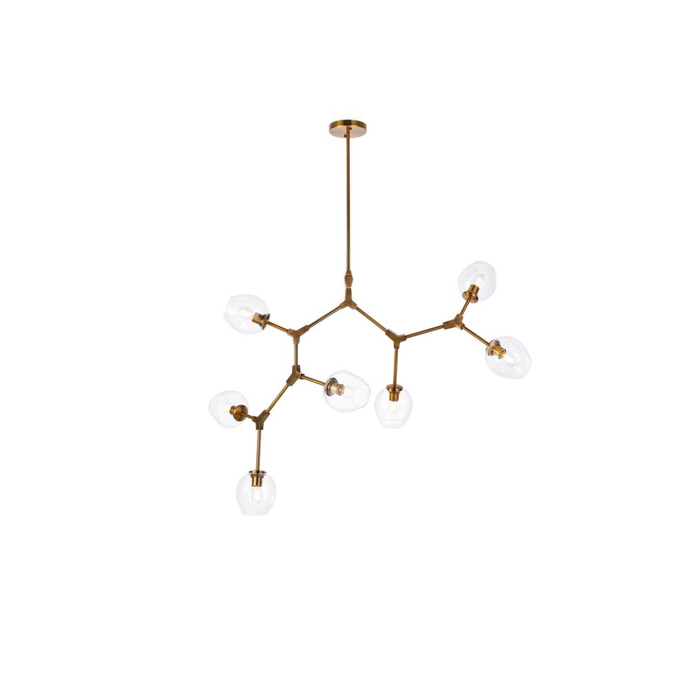 Cavoli 7 lights brass chandelier. Picture 1