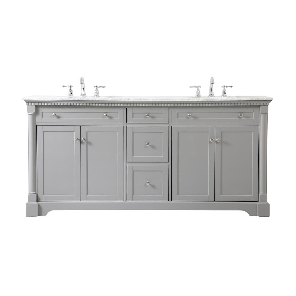 72 inch double bathroom vanity in Grey. Picture 1