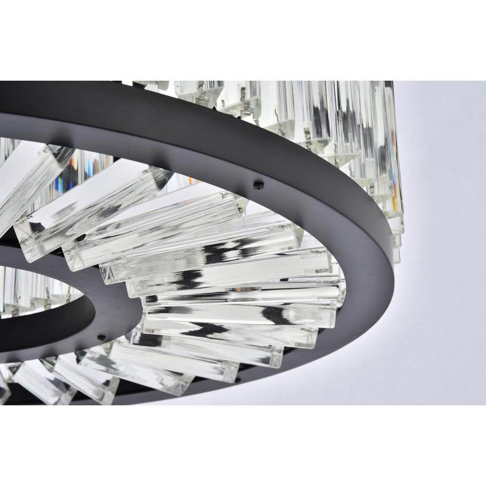 Chelsea 8 light Matte Black Chandelier Clear Royal Cut Crystal. Picture 3
