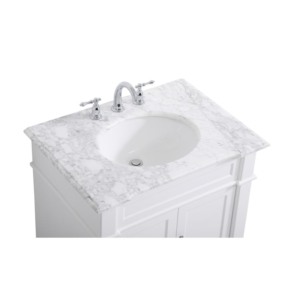 30 inch Single Bathroom Vanity set in White. Picture 10