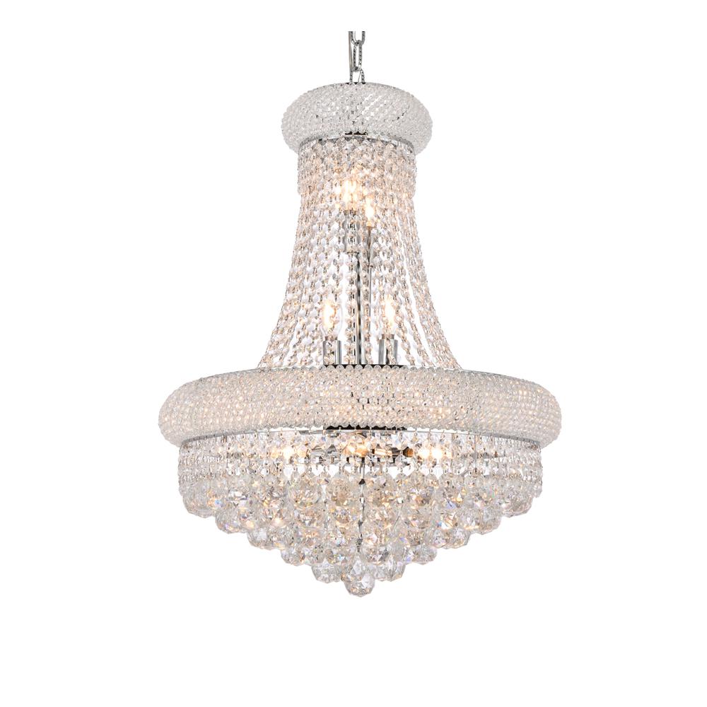 Primo 14 light Chrome Chandelier Clear Royal Cut Crystal. Picture 2