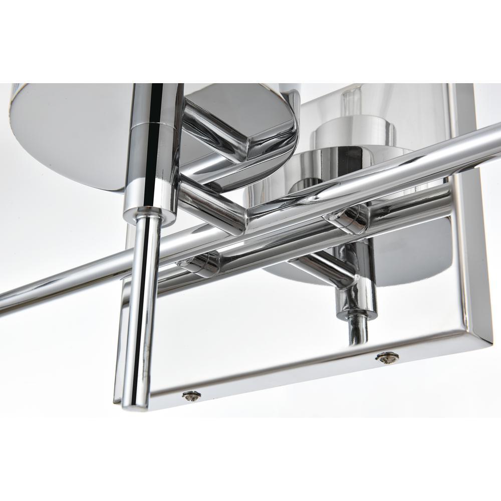 Benny 3 light Chrome and Clear Bath Sconce. Picture 6