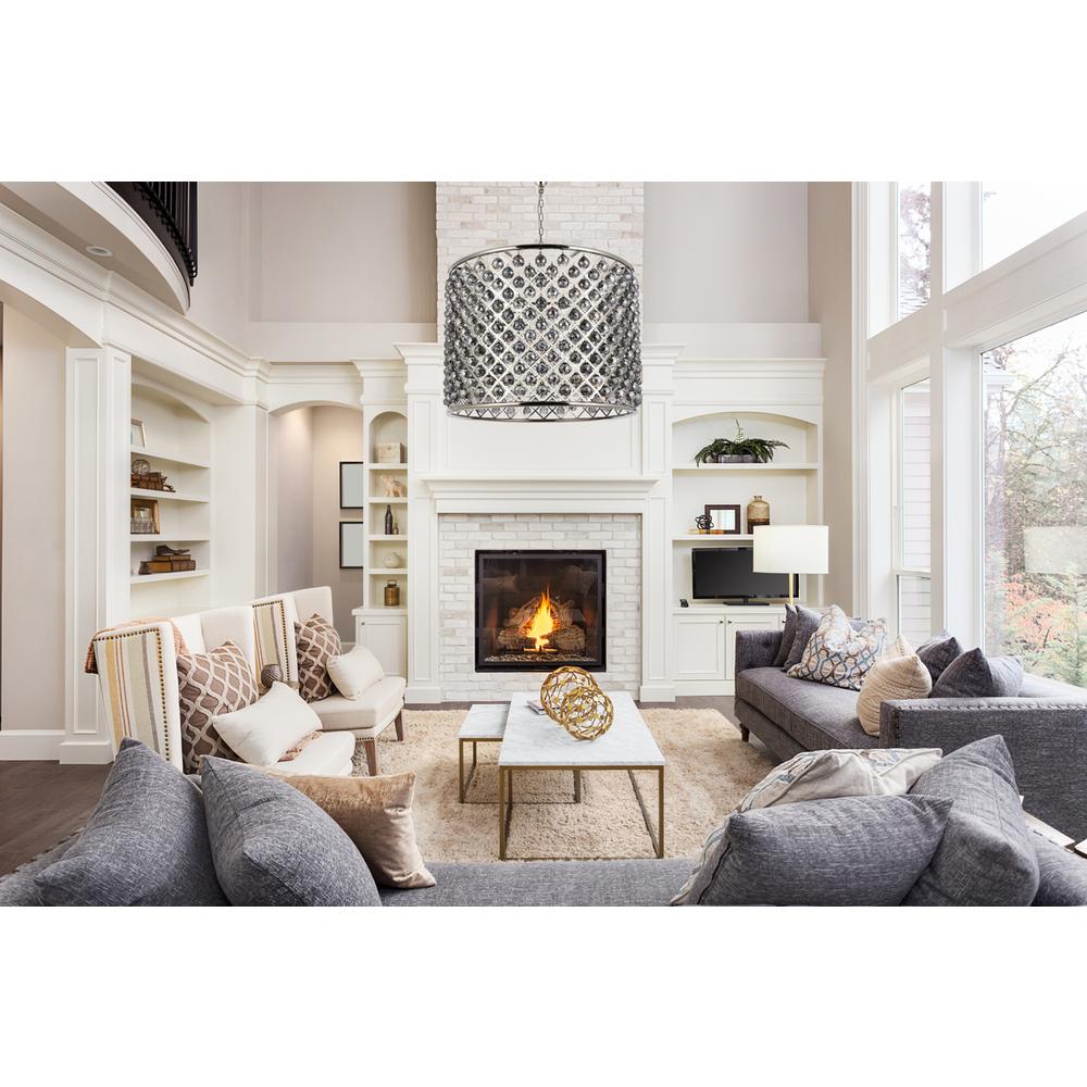 Madison 12 light polished nickel Chandelier Silver Shade. Picture 8