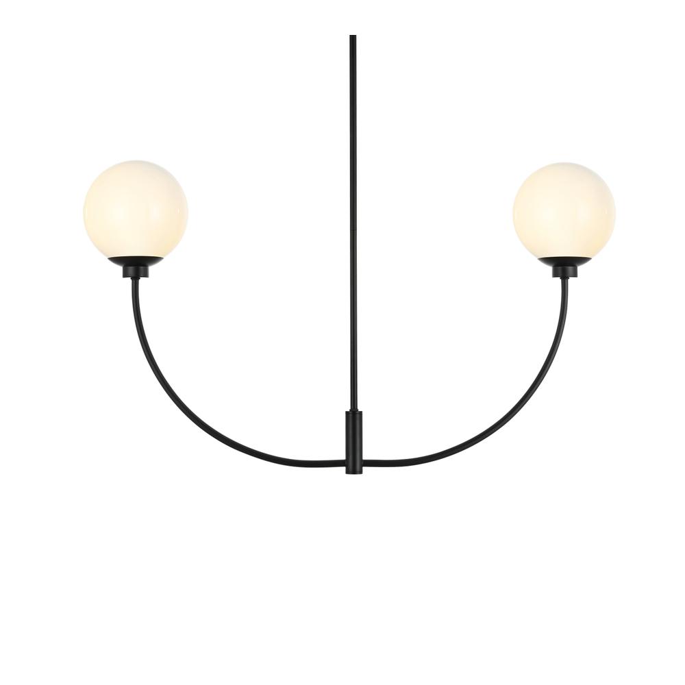 Nyomi 36 inch chandelier in Black. Picture 2