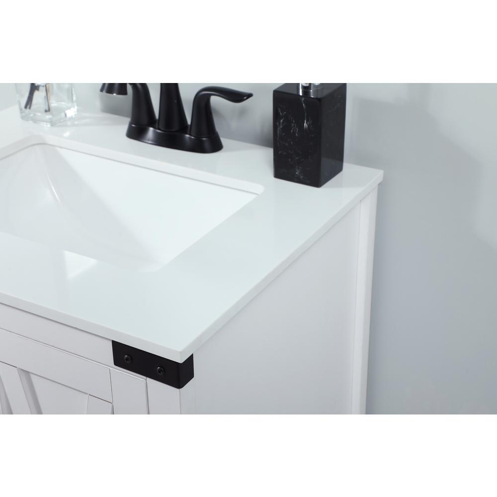 24 inch Single bathroom vanity in white. Picture 5