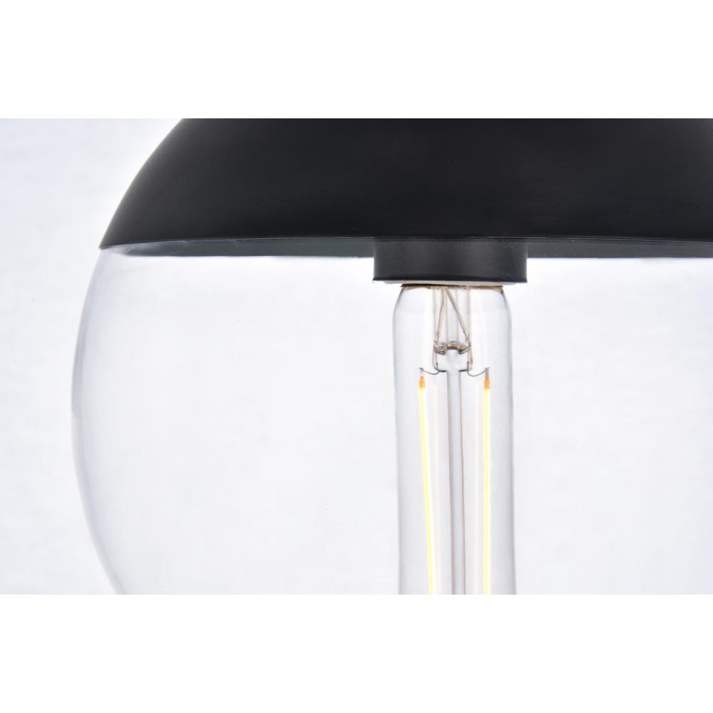 Eclipse 1 Light Black Pendant With Clear Glass. Picture 4