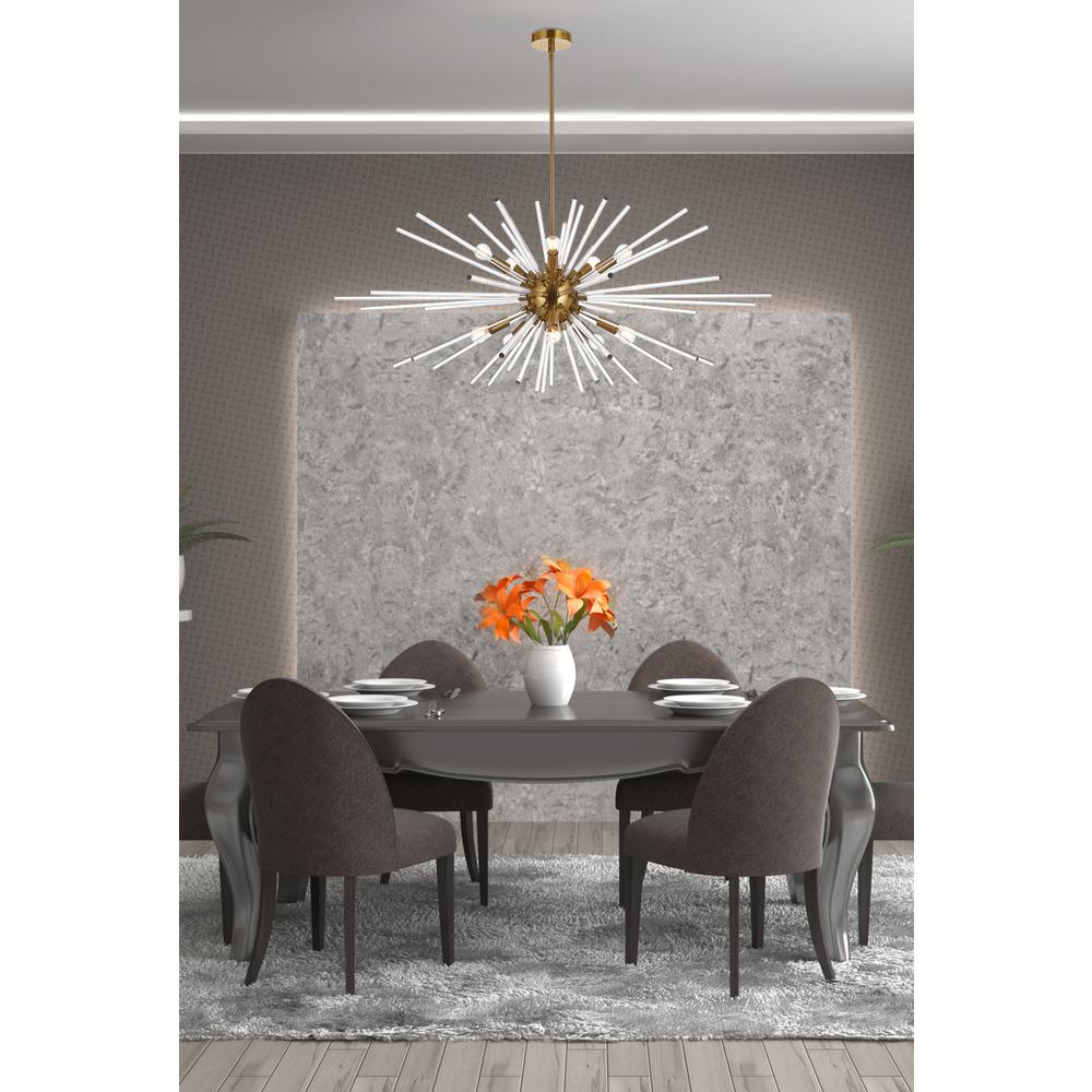 Sienna 42 inch crystal rod pendant in gold. Picture 9
