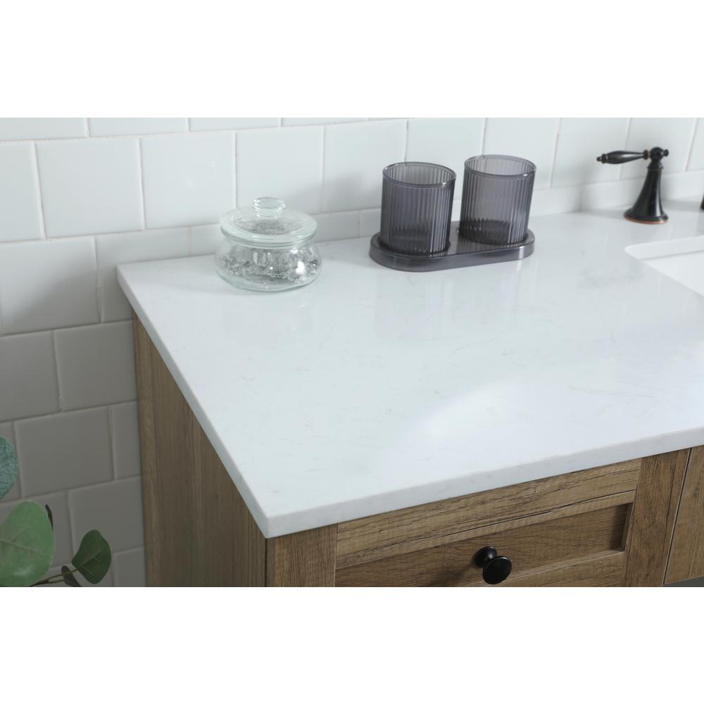 60 Inch ADA Compliant Bathroom Vanity In Natural Oak. Picture 5