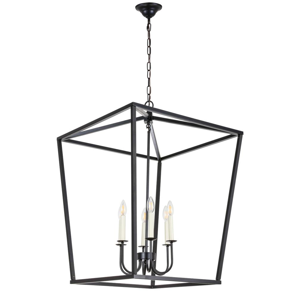 Maddox 6 light Black chandelier. Picture 7