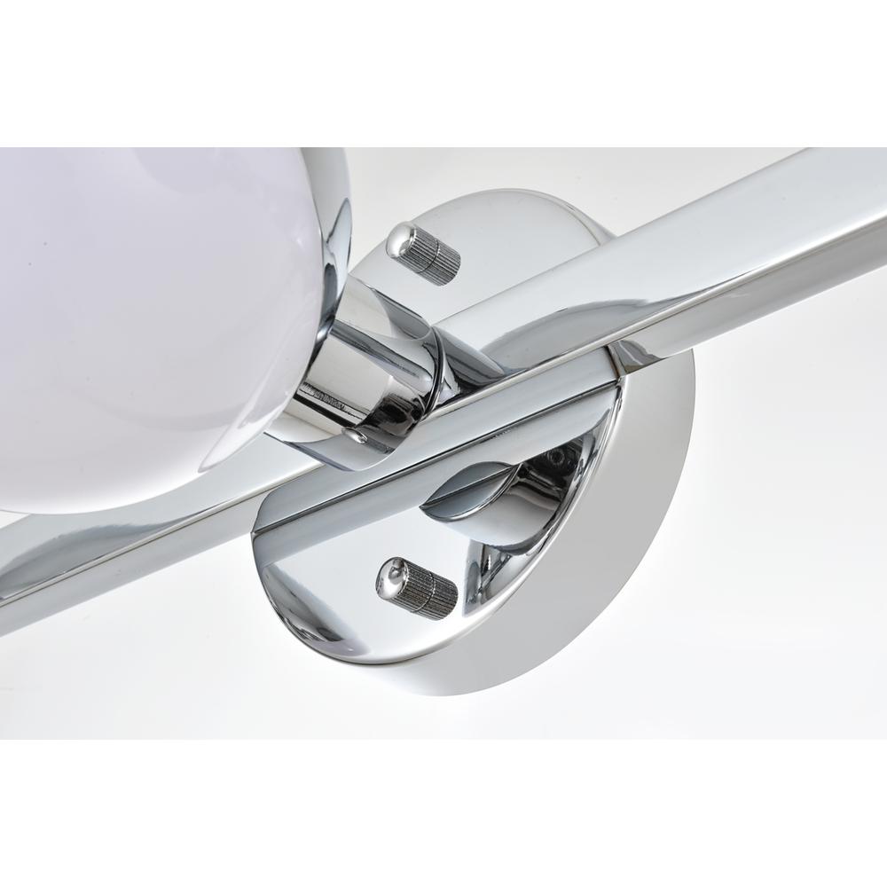 Majesty 3 light Chrome and frosted white Bath Sconce. Picture 4