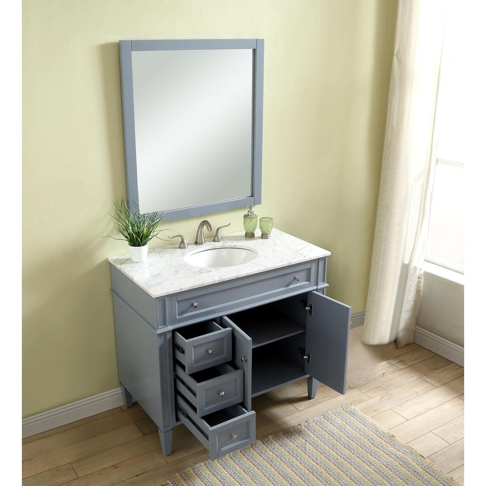40 In. Single Bathroom Vanity Set In Grey. Picture 11