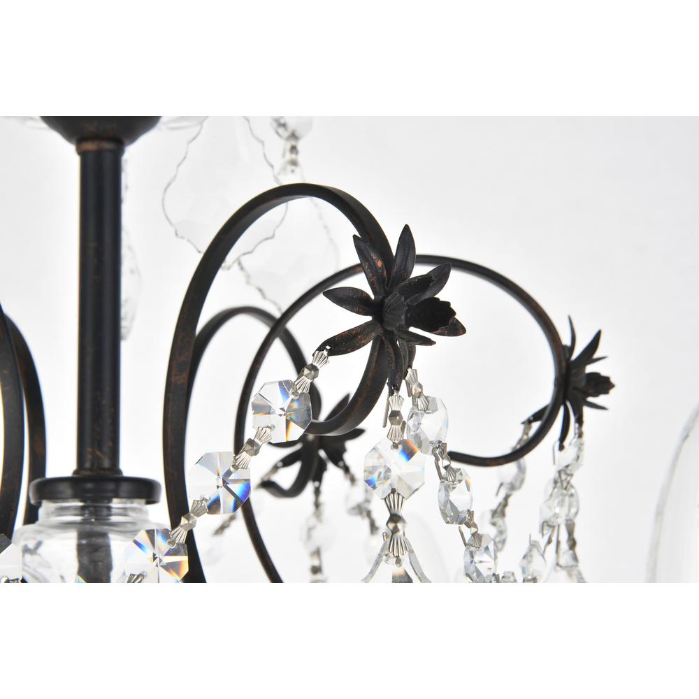St. Francis 6 light Dark Bronze Chandelier Clear Royal Cut Crystal. Picture 5