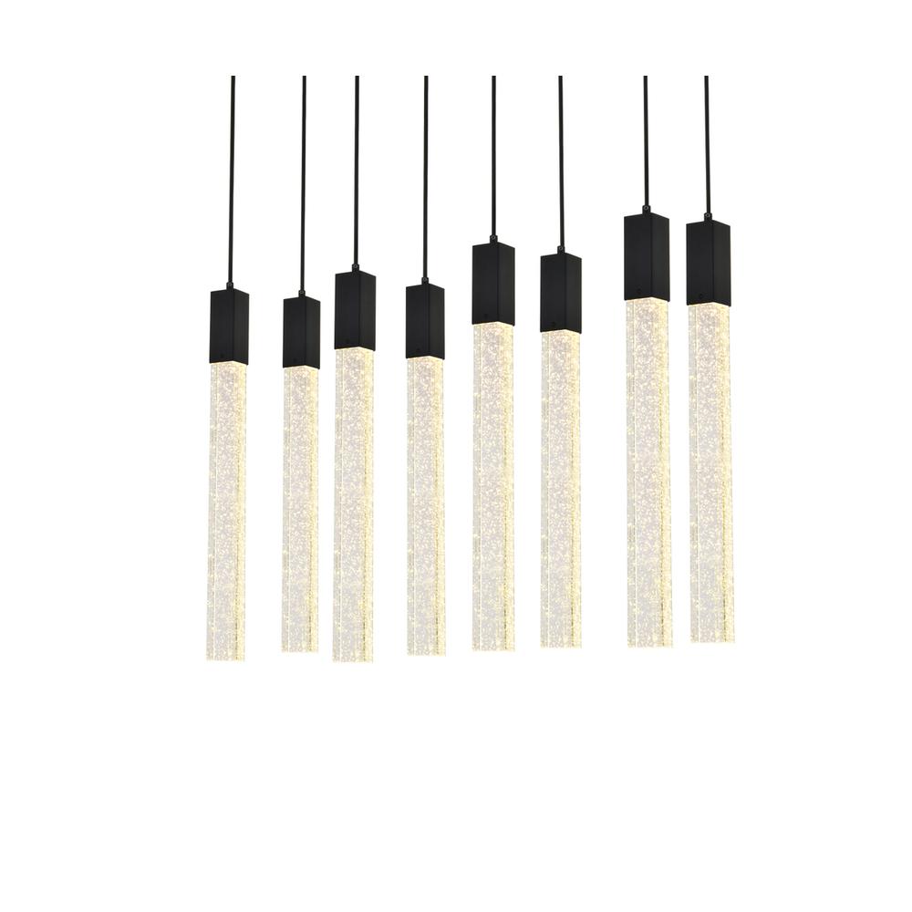 Weston 8 lights pendant in black. Picture 2