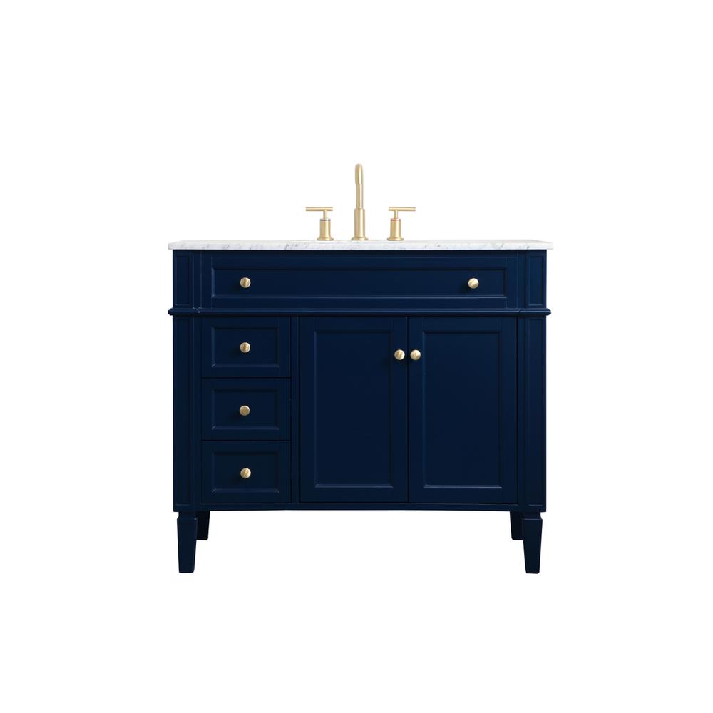 40 inch Single bathroom vanity in blue. Picture 1