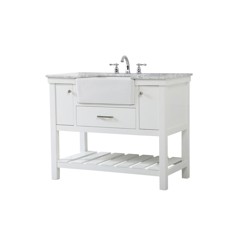 42 inch Single bathroom vanity in white. Picture 7