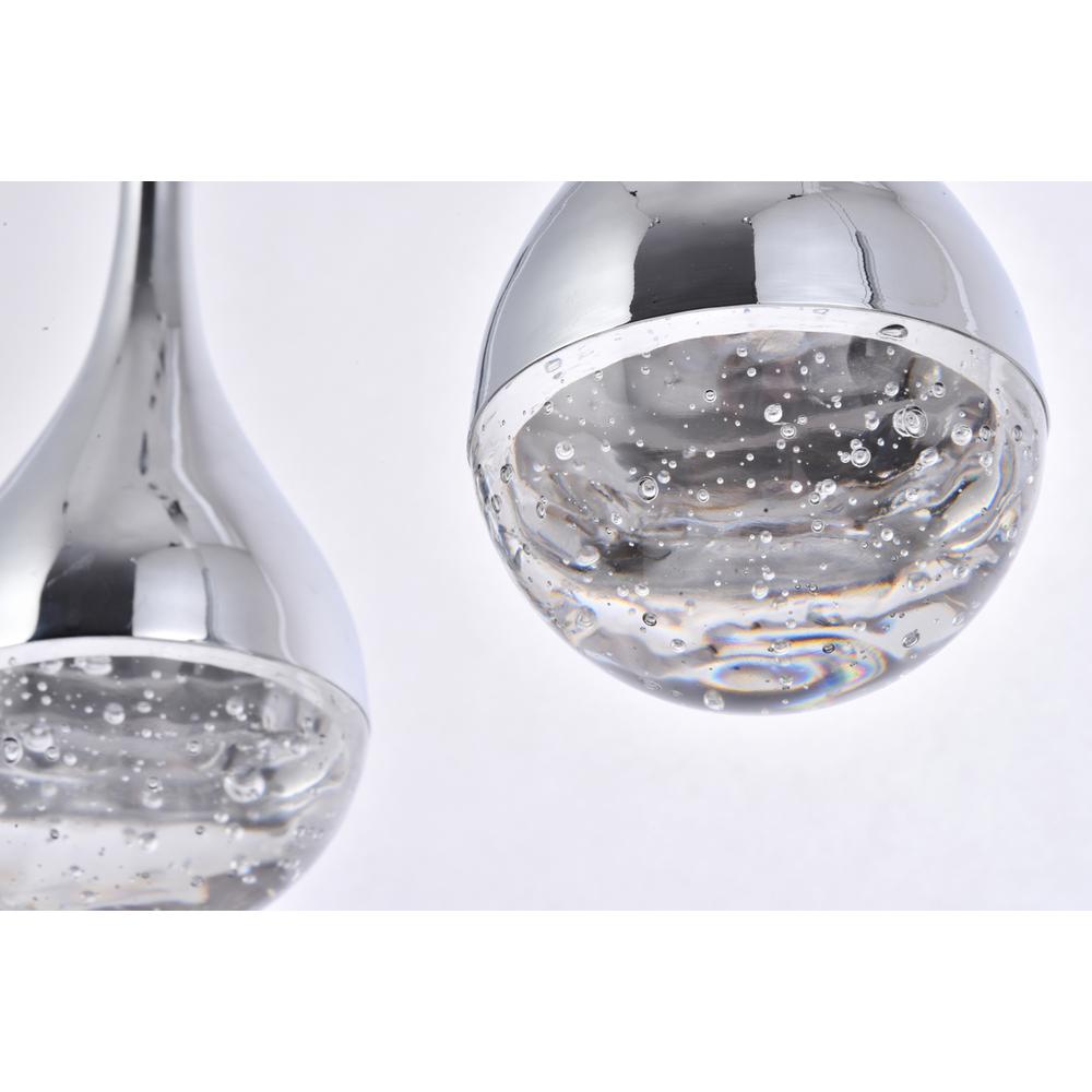 Amherst Collection LED 5-light chandelier 34in x 4in x 9in chrome finish. Picture 6