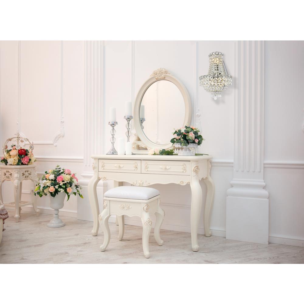 Tranquil 3 light Chrome Wall Sconce Clear Royal Cut Crystal. Picture 6