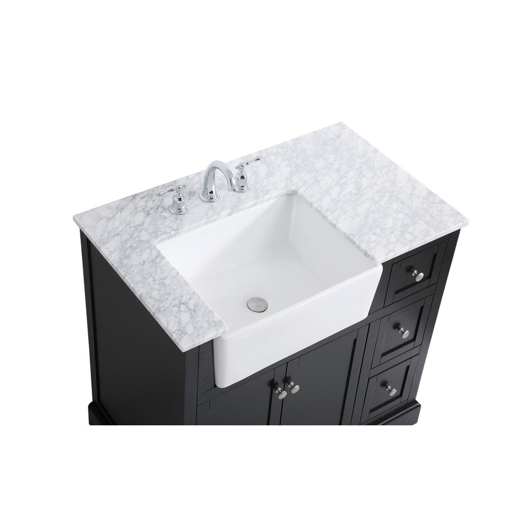 36 inch Single bathroom vanity in black. Picture 10