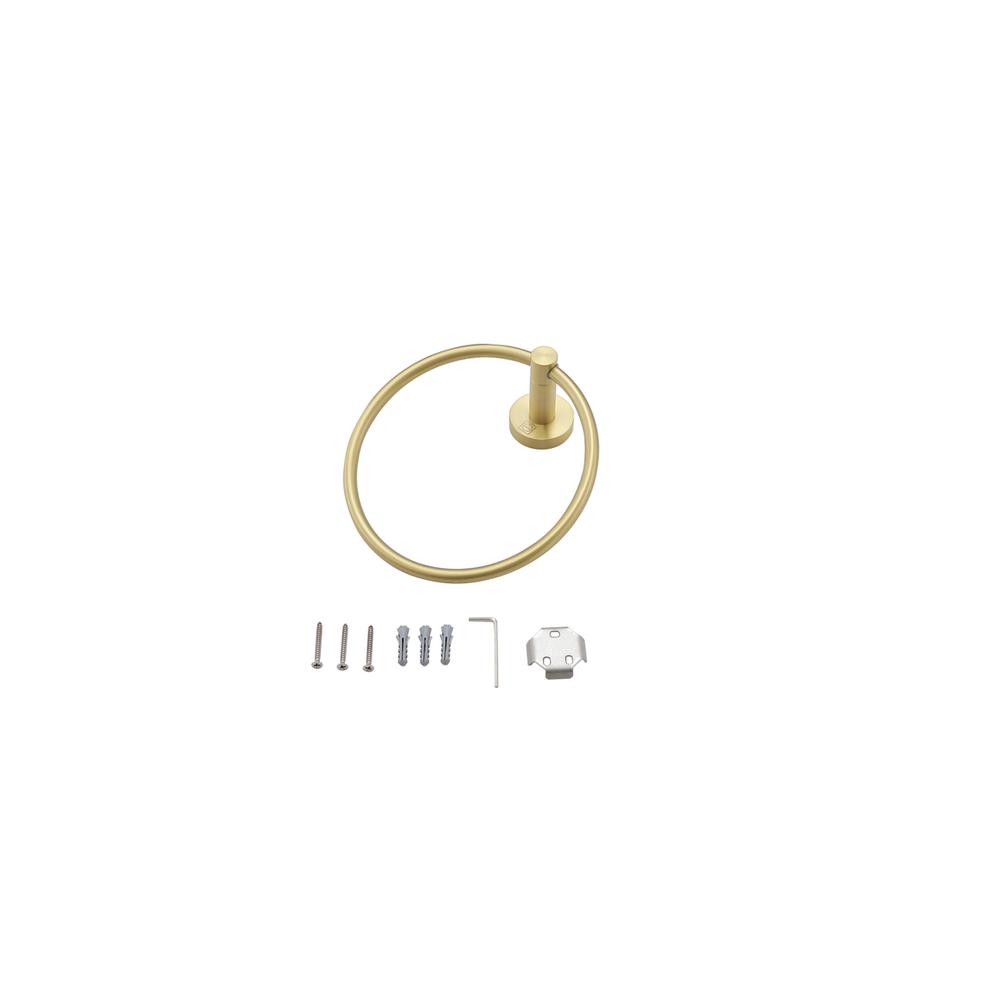 Alma 3-Piece Bathroom Hardware Set in Brushed Gold. Picture 8