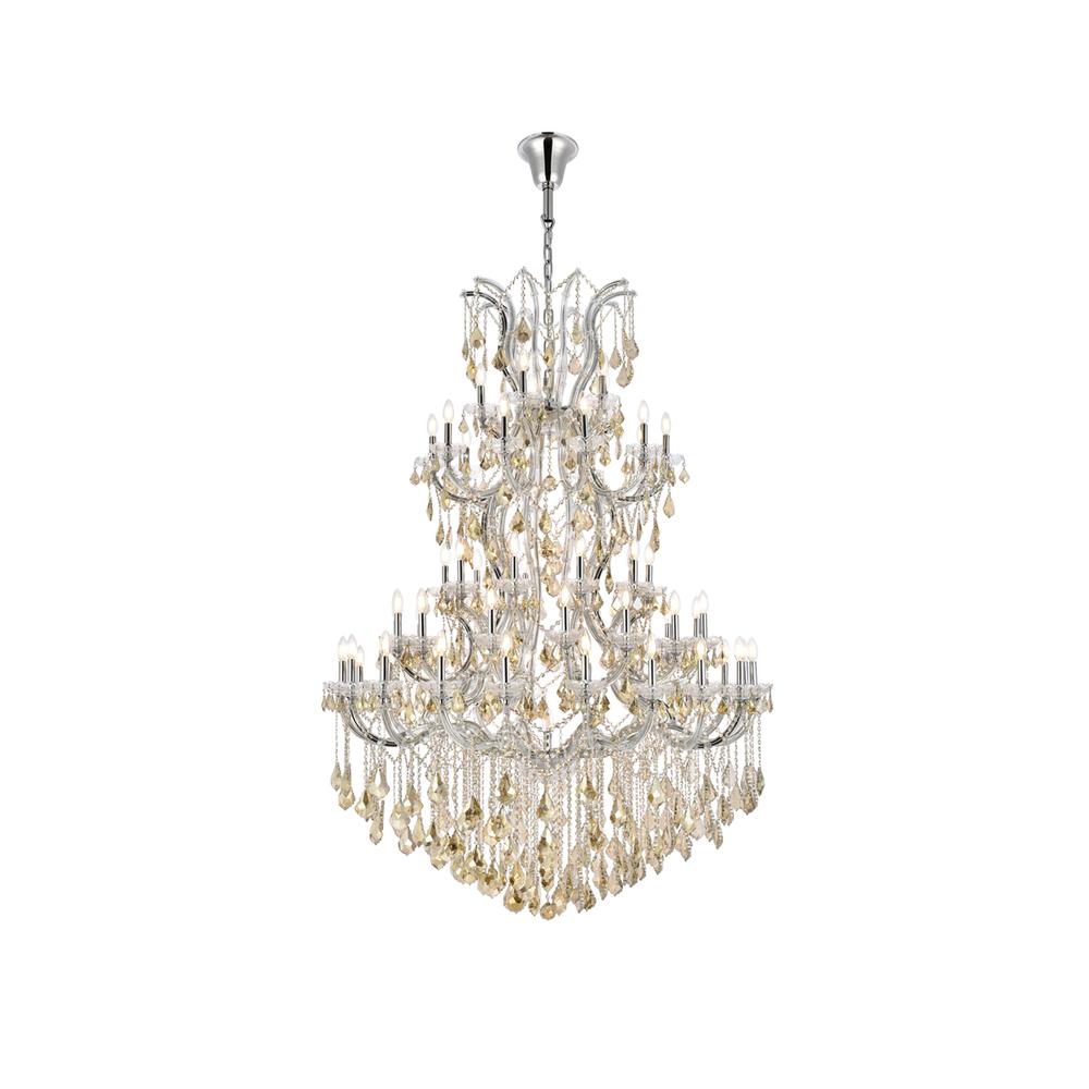 Maria Theresa 61 light Chrome Chandelier Golden Teak (Smoky) Royal Cut Crystal. Picture 1