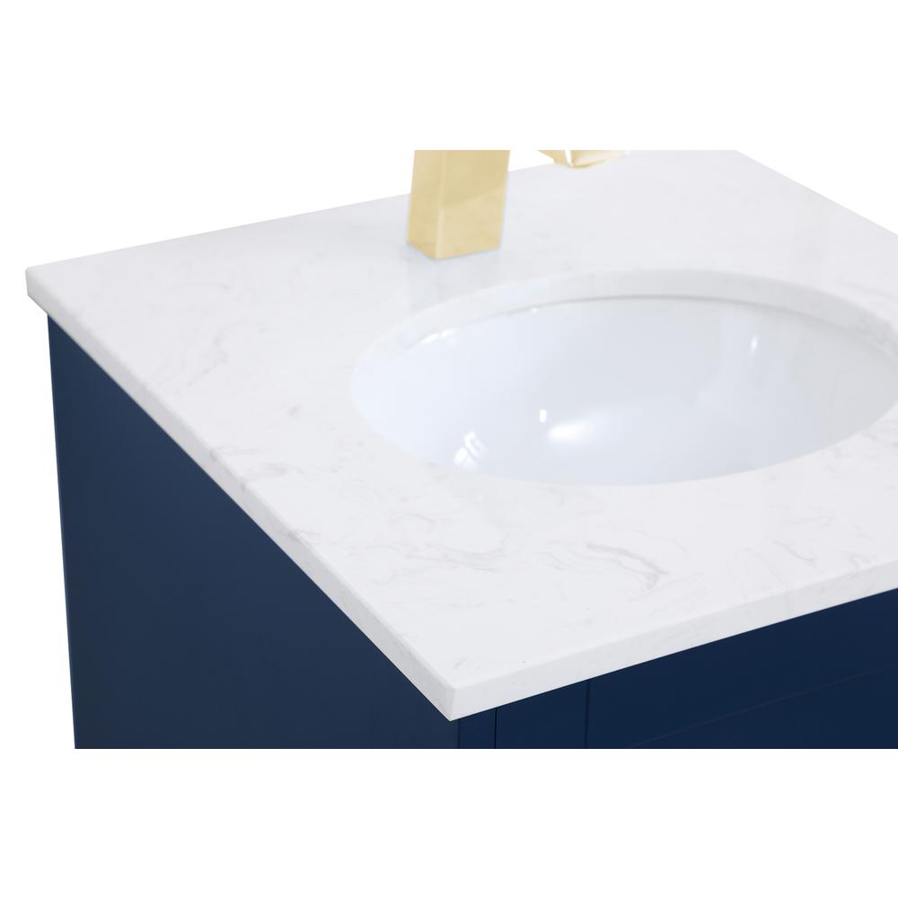 18 inch Single Bathroom Vanity in Blue. Picture 10