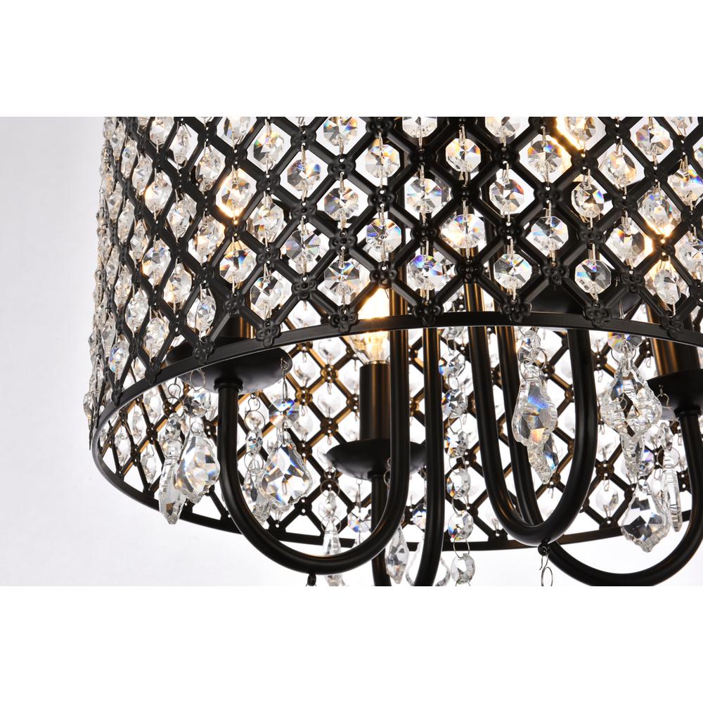 Elise 14 inch flush mount in black. Picture 4