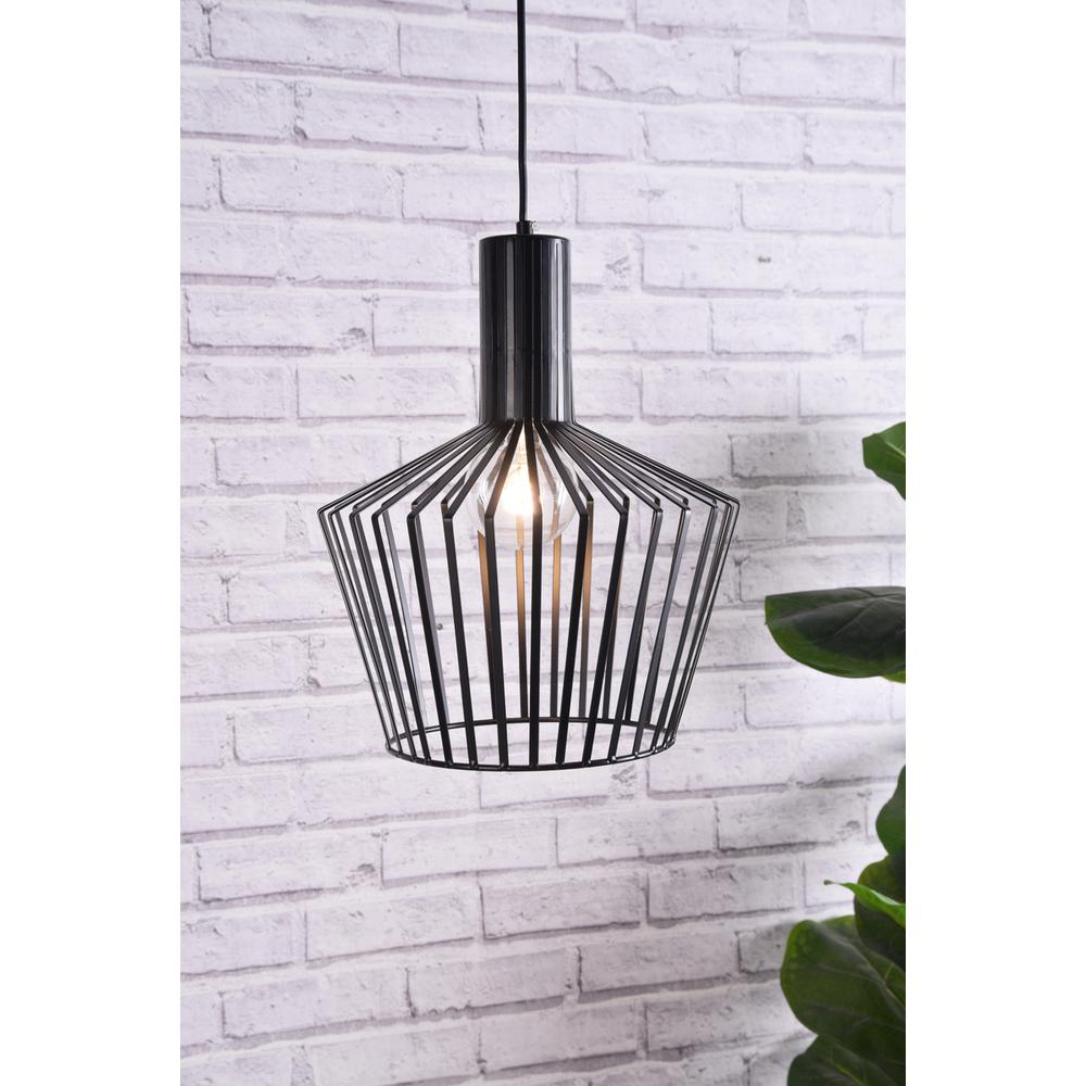 Ronnie 1 Light Black Pendant. Picture 7