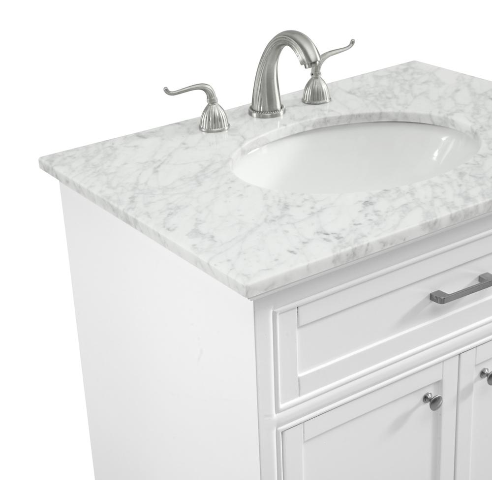 30 In. Single Bathroom Vanity Set In White. Picture 3