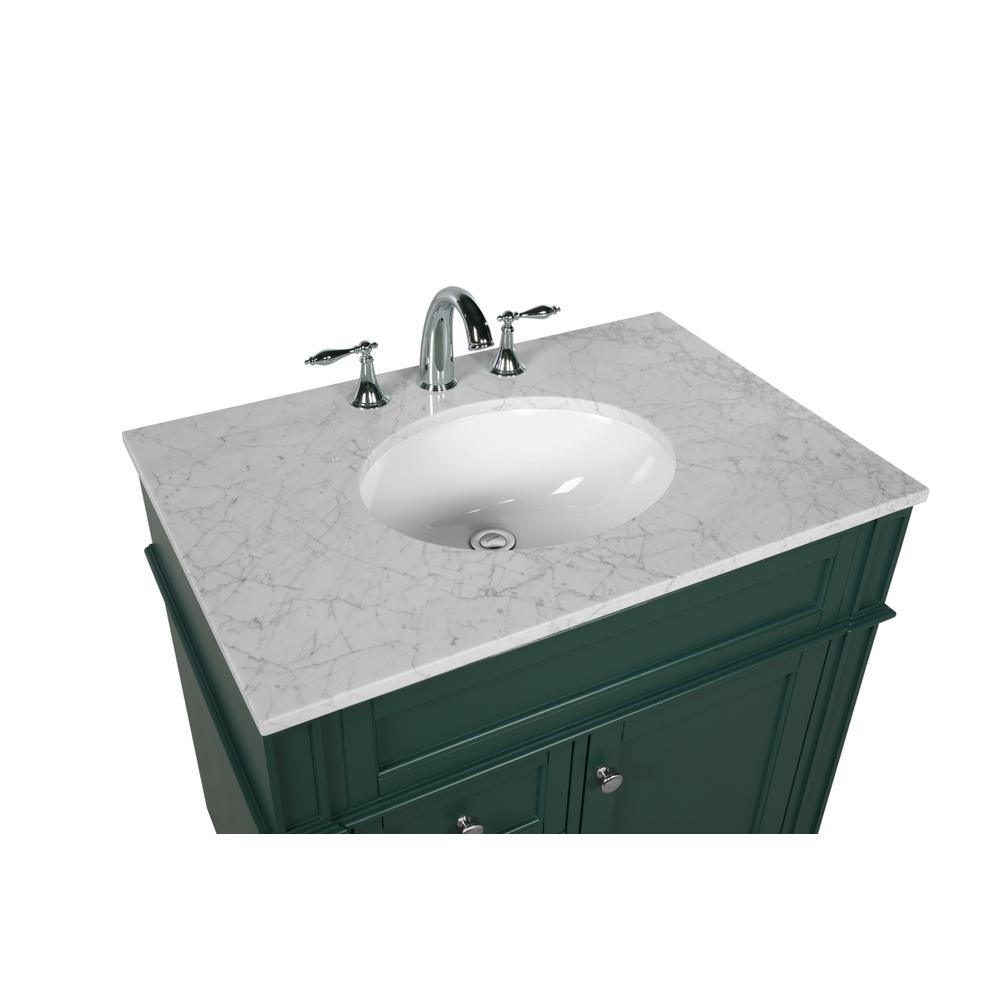 32 inch Single bathroom vanity in green. Picture 10
