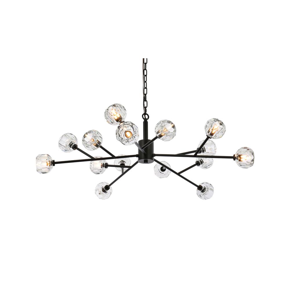 Graham 15 Light Pendant in Black. Picture 2