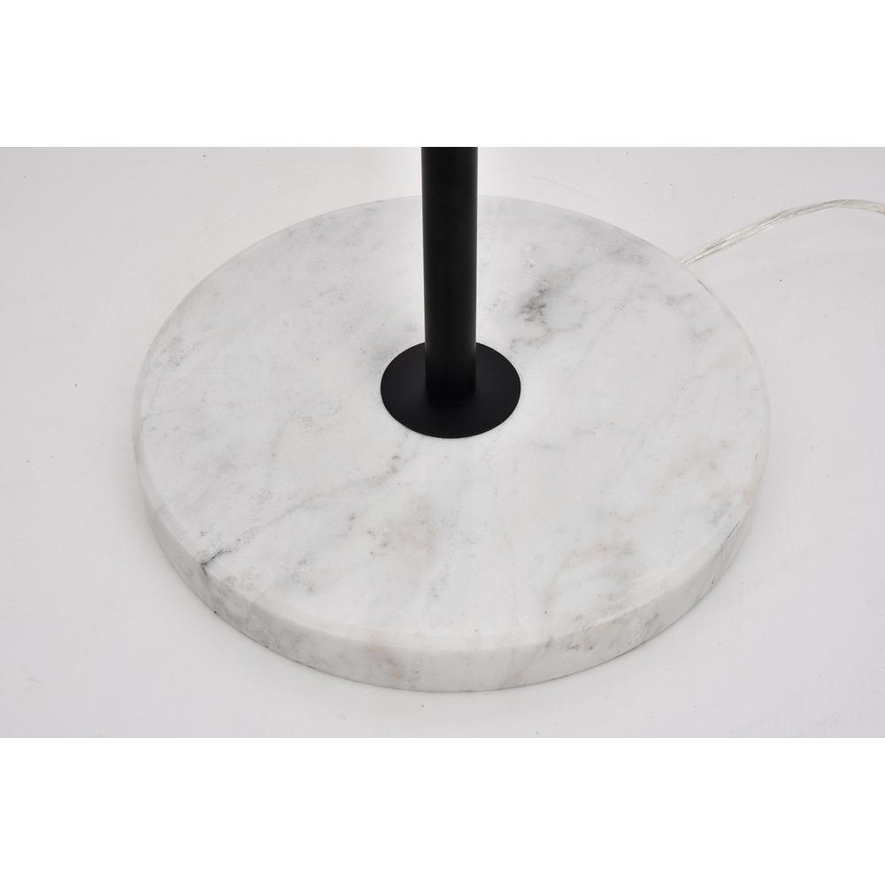 Eclipse 3 Lights Black Floor Lamp With Clear Glass. Picture 4