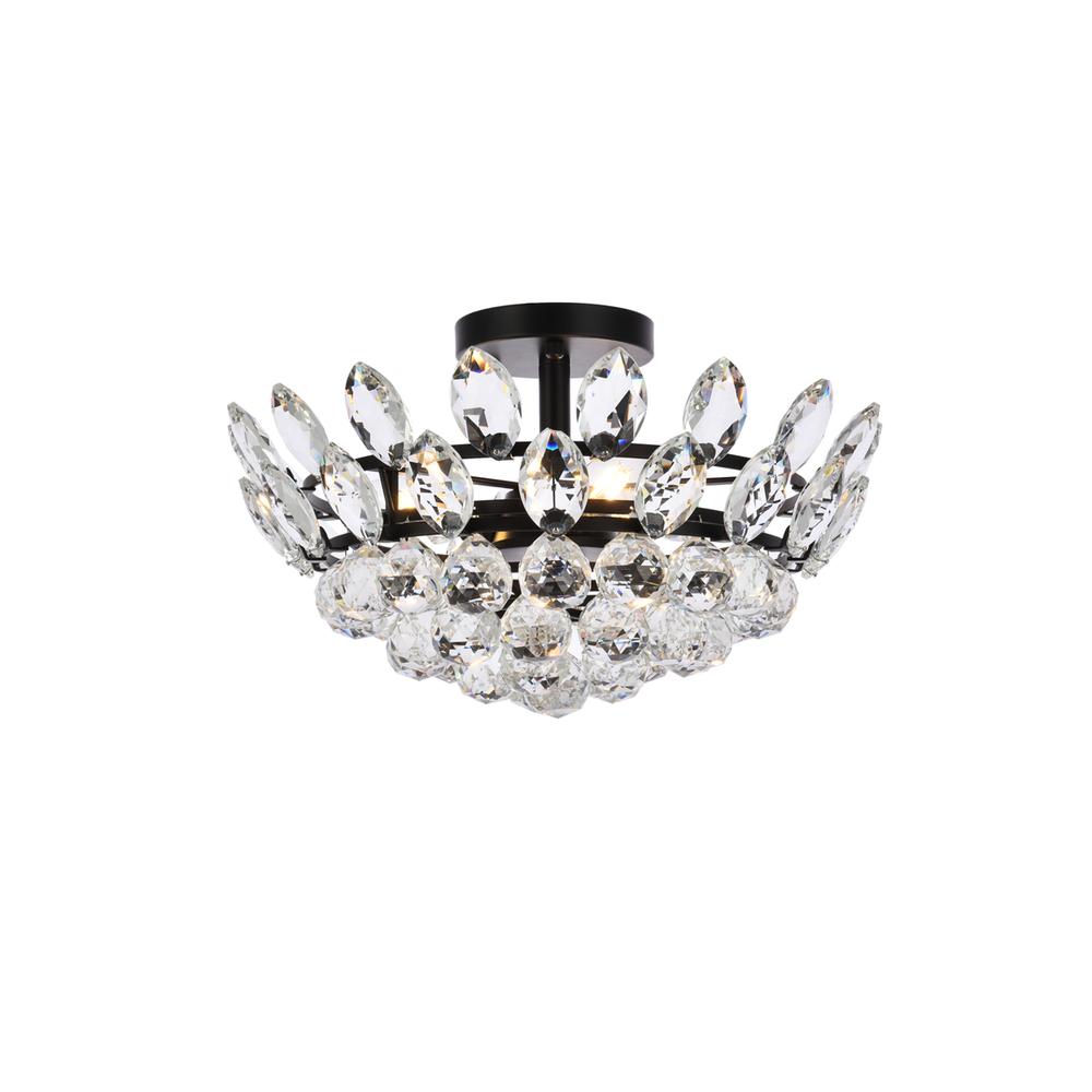 Emilia 16 inch flush mount in black. Picture 1