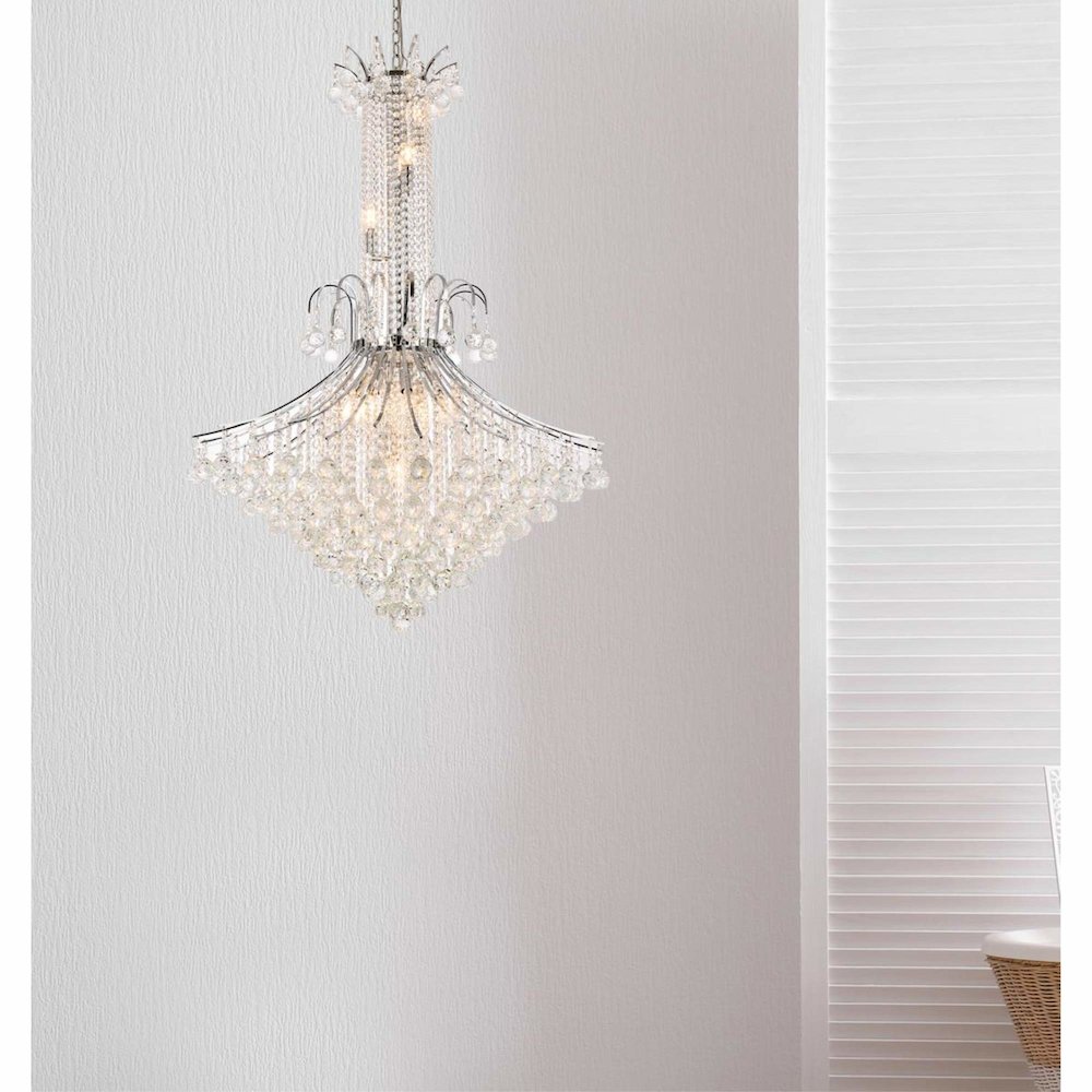 Toureg 16 light Chrome Chandelier Clear Royal Cut Crystal. Picture 8