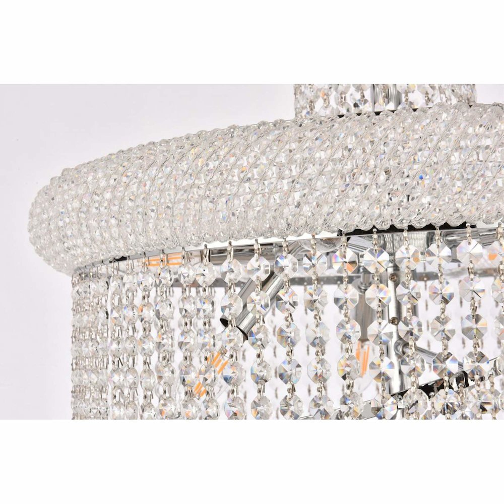 Spiral 22 light Chrome Chandelier Clear Royal Cut Crystal. Picture 5